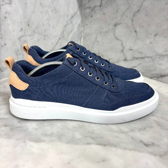Cole Haan Men's Grandpro Rally Canvas Court Sneaker US Size 12 Blue White C34716 - Picture 1 of 10